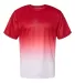 Badger Sportswear 4209 Reverse Ombre T-Shirt Red front view