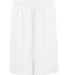 Badger Sportswear 4127 Pocketed 7" Shorts White front view