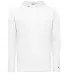 Badger Sportswear 4905 Tri-Blend Surplice Hooded L in White front view