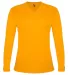 Badger Sportswear 4964 Women's Tri-Blend Long Slee in Gold heather front view