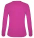 Badger Sportswear 4964 Women's Tri-Blend Long Slee in Hot pink heather back view