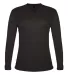 Badger Sportswear 4964 Women's Tri-Blend Long Slee in Black front view