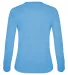 Badger Sportswear 4964 Women's Tri-Blend Long Slee in Columbia blue heather back view