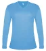 Badger Sportswear 4964 Women's Tri-Blend Long Slee in Columbia blue heather front view
