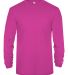 Badger Sportswear 2944 Youth Triblend Long Sleeve  in Hot pink heather front view