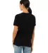 Bella + Canvas 6416 Ladies' Relaxed Vintage Slub T in Solid black slub back view