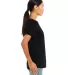 Bella + Canvas 6416 Ladies' Relaxed Vintage Slub T in Solid black slub side view