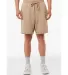 Bella + Canvas 3724 FWD Fashion Unisex Short in Tan front view