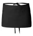Q-Tees Q2115 Waist Apron with Pockets Black front view