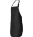 Q-Tees Q4350 Full-Length Apron with Pockets Black side view