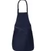 Q-Tees Q4350 Full-Length Apron with Pockets Navy back view