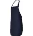 Q-Tees Q4350 Full-Length Apron with Pockets Navy side view