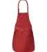 Q-Tees Q4350 Full-Length Apron with Pockets Red back view