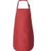 Q-Tees Q4350 Full-Length Apron with Pockets Red front view