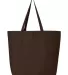 Q-Tees Q600 25L Jumbo Tote Chocolate front view