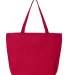 Q-Tees Q611 25L Zippered Tote Red back view