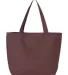 Q-Tees Q611 25L Zippered Tote Chocolate back view