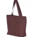 Q-Tees Q611 25L Zippered Tote Chocolate side view