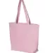 Q-Tees Q611 25L Zippered Tote Light Pink side view