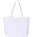 Q-Tees Q611 25L Zippered Tote White front view