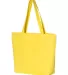 Q-Tees Q611 25L Zippered Tote Yellow side view