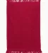 Q-Tees T100 Fringed Fingertip Towel Red front view