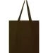 Q-Tees Q800 Promotional Tote Chocolate back view
