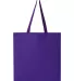 Q-Tees Q800 Promotional Tote Purple back view