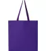 Q-Tees Q800 Promotional Tote Purple front view