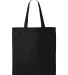 Q-Tees QTB Economical Tote in Black front view