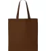 Q-Tees QTB Economical Tote in Chocolate back view