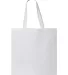Q-Tees QTB Economical Tote in White back view