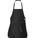 Q-Tees Q4250 Full-Length Apron with Pouch Pocket Black back view