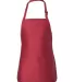 Q-Tees Q4250 Full-Length Apron with Pouch Pocket Red front view