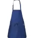 Q-Tees Q4250 Full-Length Apron with Pouch Pocket Royal back view