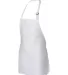 Q-Tees Q4250 Full-Length Apron with Pouch Pocket White side view