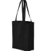 Q-Tees Q1000 12L Gussetted Shopping Bag Black side view