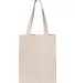 Q-Tees Q1000 12L Gussetted Shopping Bag Natural back view