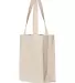 Q-Tees Q1000 12L Gussetted Shopping Bag Natural side view