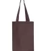 Q-Tees Q1000 12L Gussetted Shopping Bag Chocolate back view