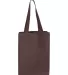 Q-Tees Q1000 12L Gussetted Shopping Bag Chocolate front view
