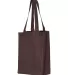 Q-Tees Q1000 12L Gussetted Shopping Bag Chocolate side view