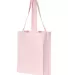 Q-Tees Q1000 12L Gussetted Shopping Bag Light Pink side view