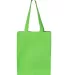 Q-Tees Q1000 12L Gussetted Shopping Bag Lime back view