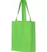 Q-Tees Q1000 12L Gussetted Shopping Bag Lime side view