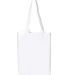 Q-Tees Q1000 12L Gussetted Shopping Bag White front view
