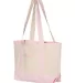 Q-Tees Q125800 20L Small Deluxe Tote Natural/ Light Pink side view