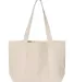 Q-Tees Q125800 20L Small Deluxe Tote Natural/ Natural back view