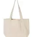 Q-Tees Q125800 20L Small Deluxe Tote Natural/ Natural front view