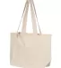 Q-Tees Q125800 20L Small Deluxe Tote Natural/ Natural side view